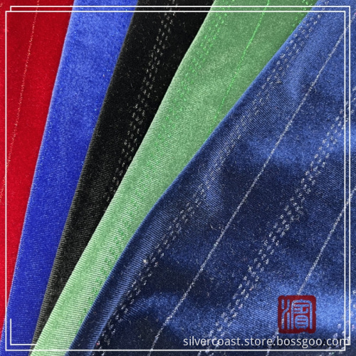 96% Polyester 4% Spandex Velour Textile with Glitter